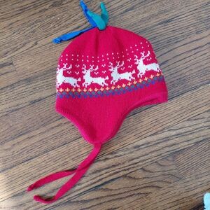 Rau-Neule Oy Finnish Red Reindeer Knit Winter Hat